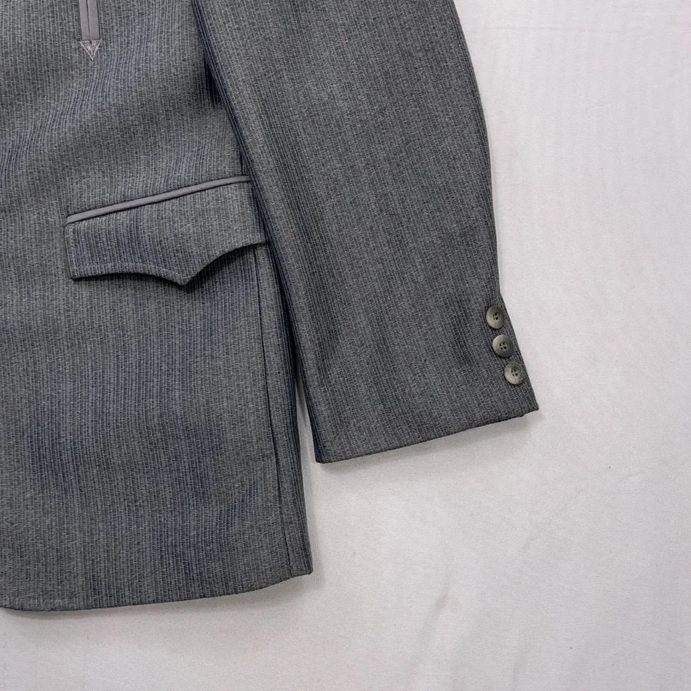 Circle S Blazer Western Sport Coat Yoke Pockets Gray Mens 40R